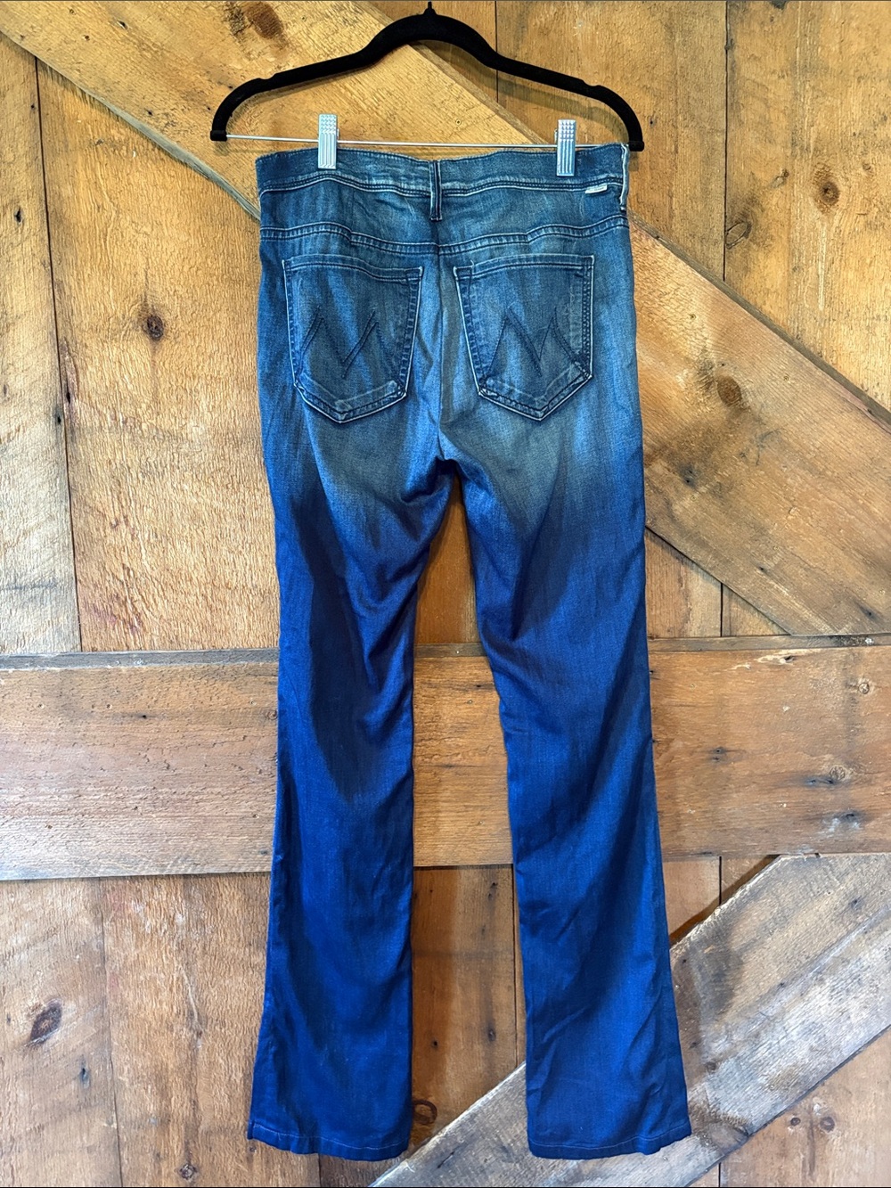 MOTHER The Daydreamer Boot Cut Jeans Night Spice Blue Whiskered Size 29 - Picture 5 of 14
